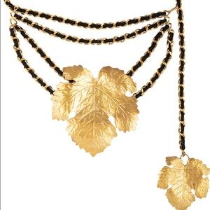 Very rare archival Chanel fig leaf belt.